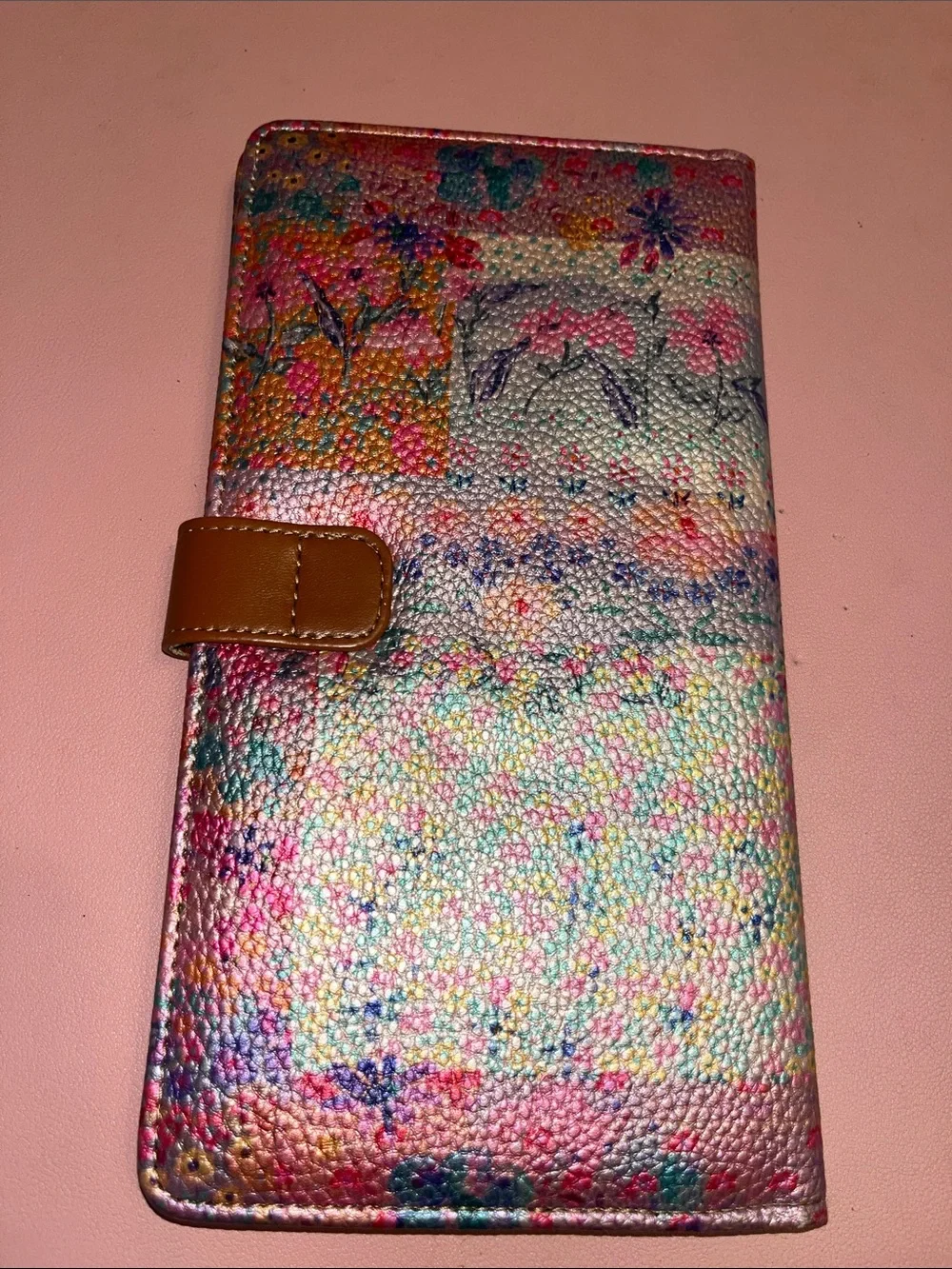 Natural Life Floral Patchwork Passport Case/Travelers Notebook